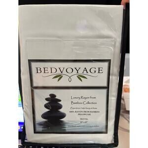 Bedvoyage Luxury Rayon Bamboo Collection Pillowcase Travel Size 13"x17" New